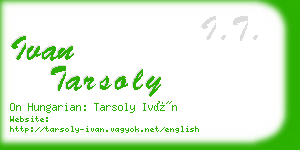 ivan tarsoly business card